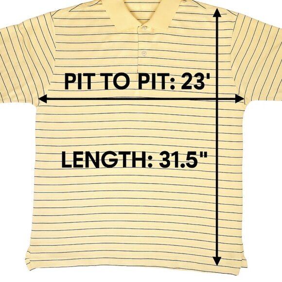 Peter Millar Men’s L Yellow Striped Polo Shirt Double Mercerized Cotton EUC - Picture 7 of 7